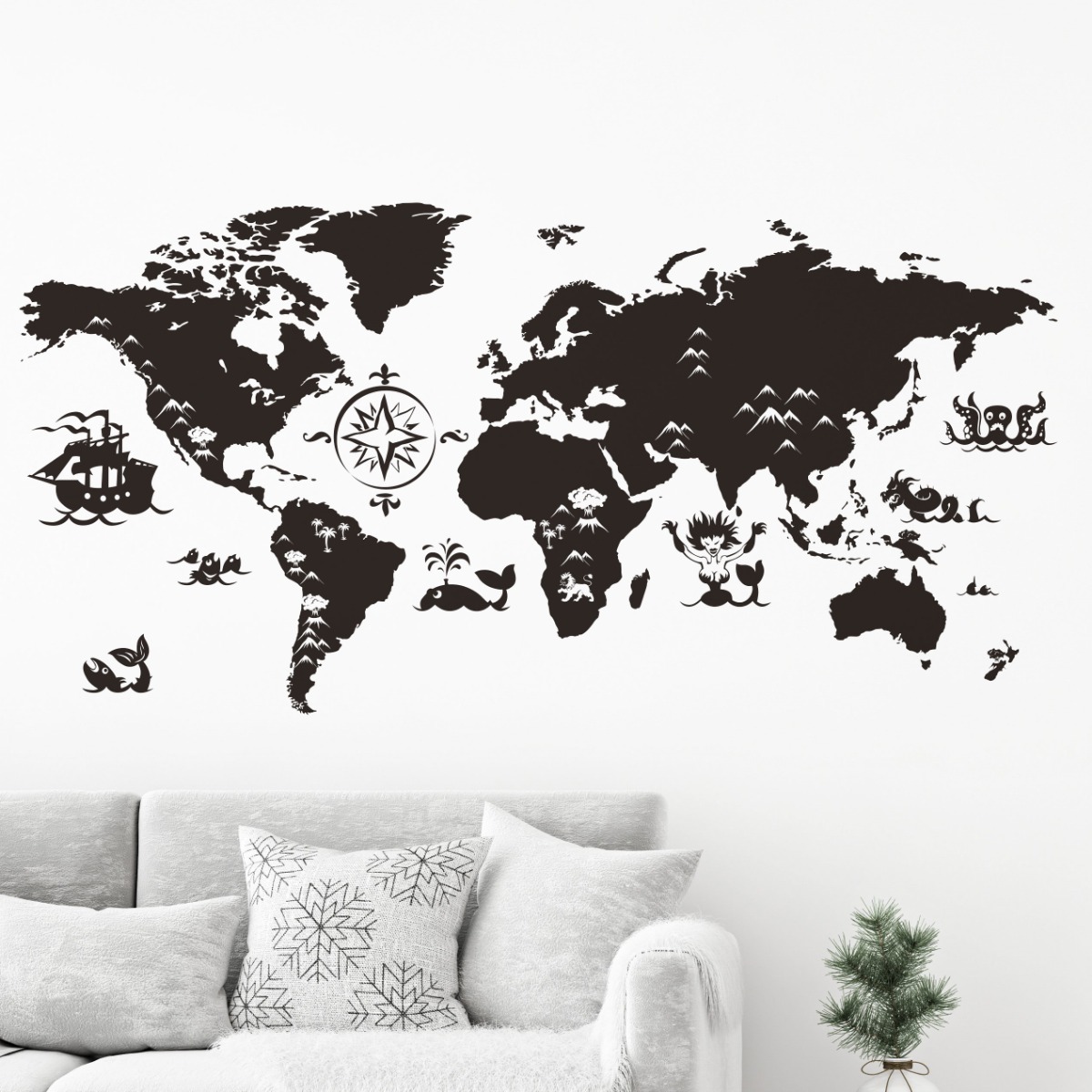 Vinilos Decorativos Mapamundi Silueta Mapa Del Mundo Mapa Del Images 8142