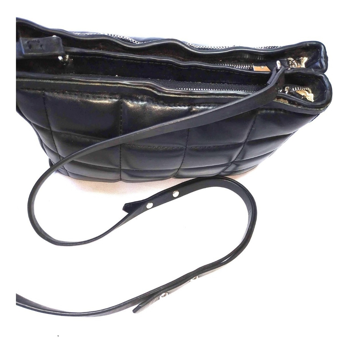 bolso negro cartera fuelle con cadena zara bolso negro cartera fuelle con cadena zara